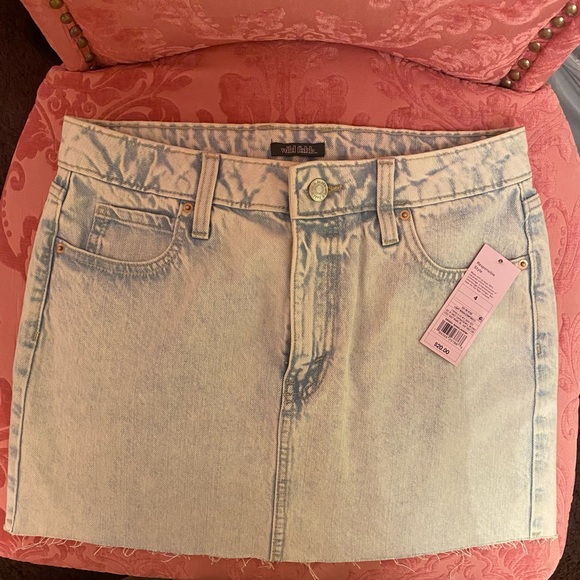 Denim Stretch Mini Skirt Target Wild Fable Light-wash Pockets 90s Y2K Small 4 - Picture 11 of 12